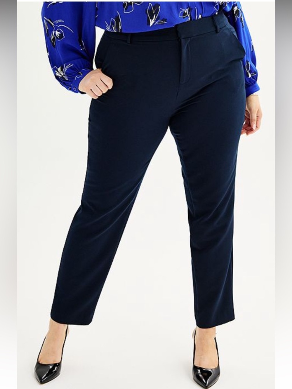 Nine West Navy Blue Plus Skinny Pants